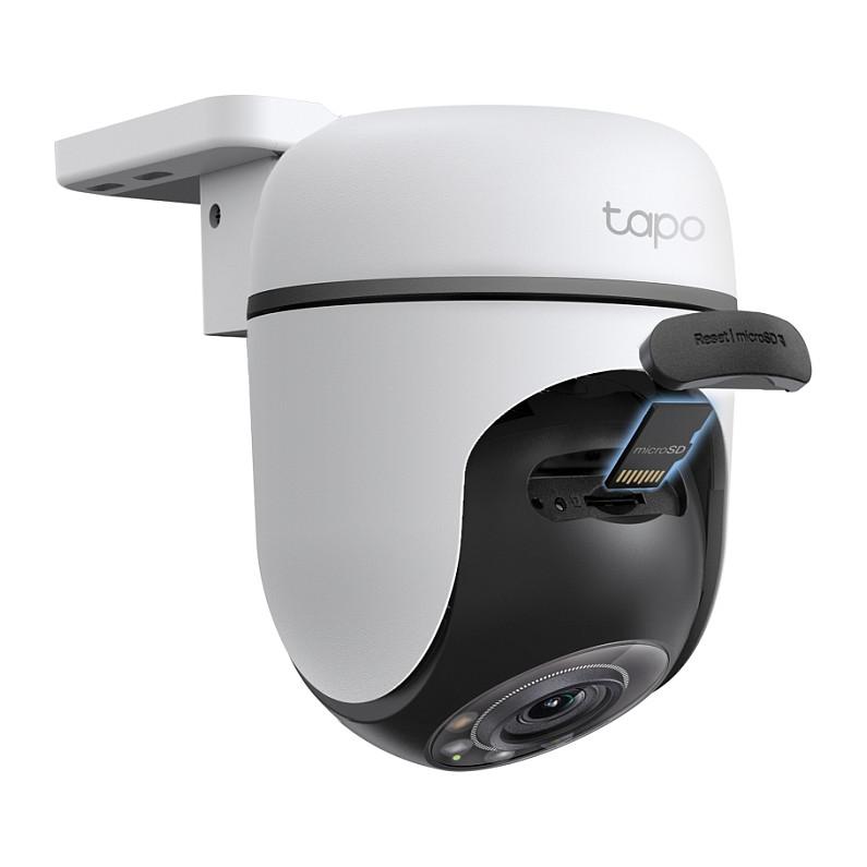 Kamerë Sigurie IP CCTV TP-Link Tapo TC41 V2, 2K 3MP, 3.99 mm, 73.5°, Wi-Fi, Pan & Tilt 360°, IR 30 m, Color Night Vision, Audio 2-Drejtimësh, IP65, 3 m - Zezë/Bardhë - 3