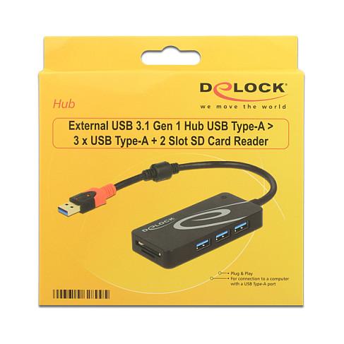 Hub USB Equip 62899 / USB 3.2 Gen 1 / 3x USB-A / SD / SDHC / SDXC / microSD / microSDHC / microSDXC / 5 Gbit/s - Zezë - 2