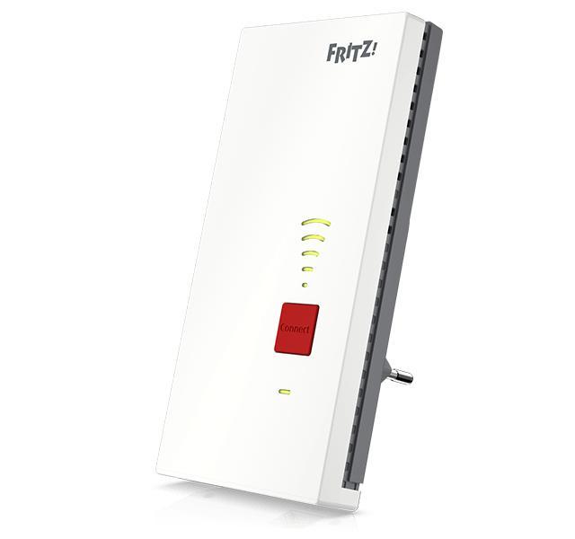 FRITZ! Repeater 2400 / Wi-Fi 5 / AC2400 / Dual-Band / 1× Gigabit LAN / Mesh / WPS - Gri/Bardhë - 1