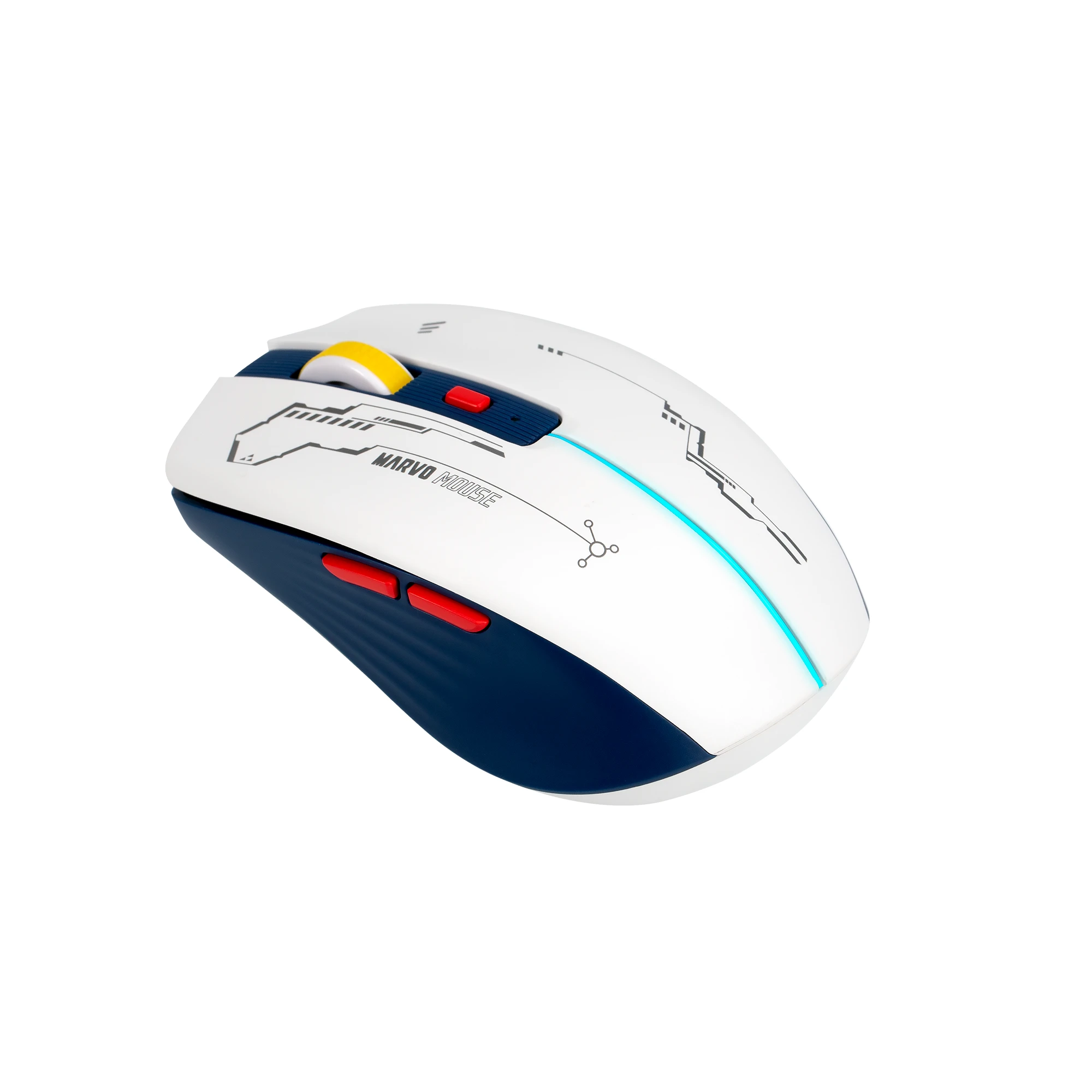 Maus Gaming Marvo M796W Wireless - Bardhë - 3