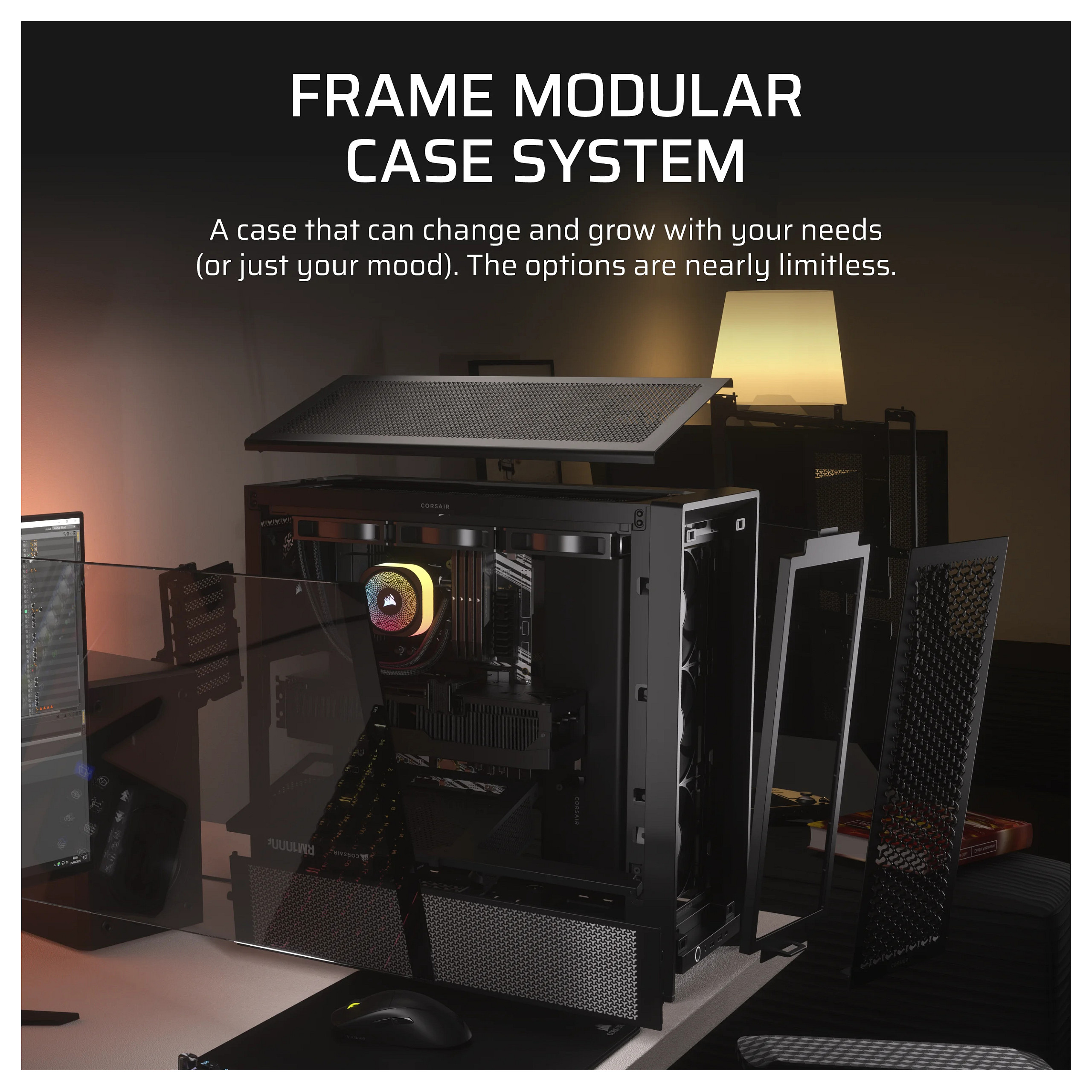 Kasë CORSAIR Frame 4000D RS Midi Tower ATX – Zezë - 4