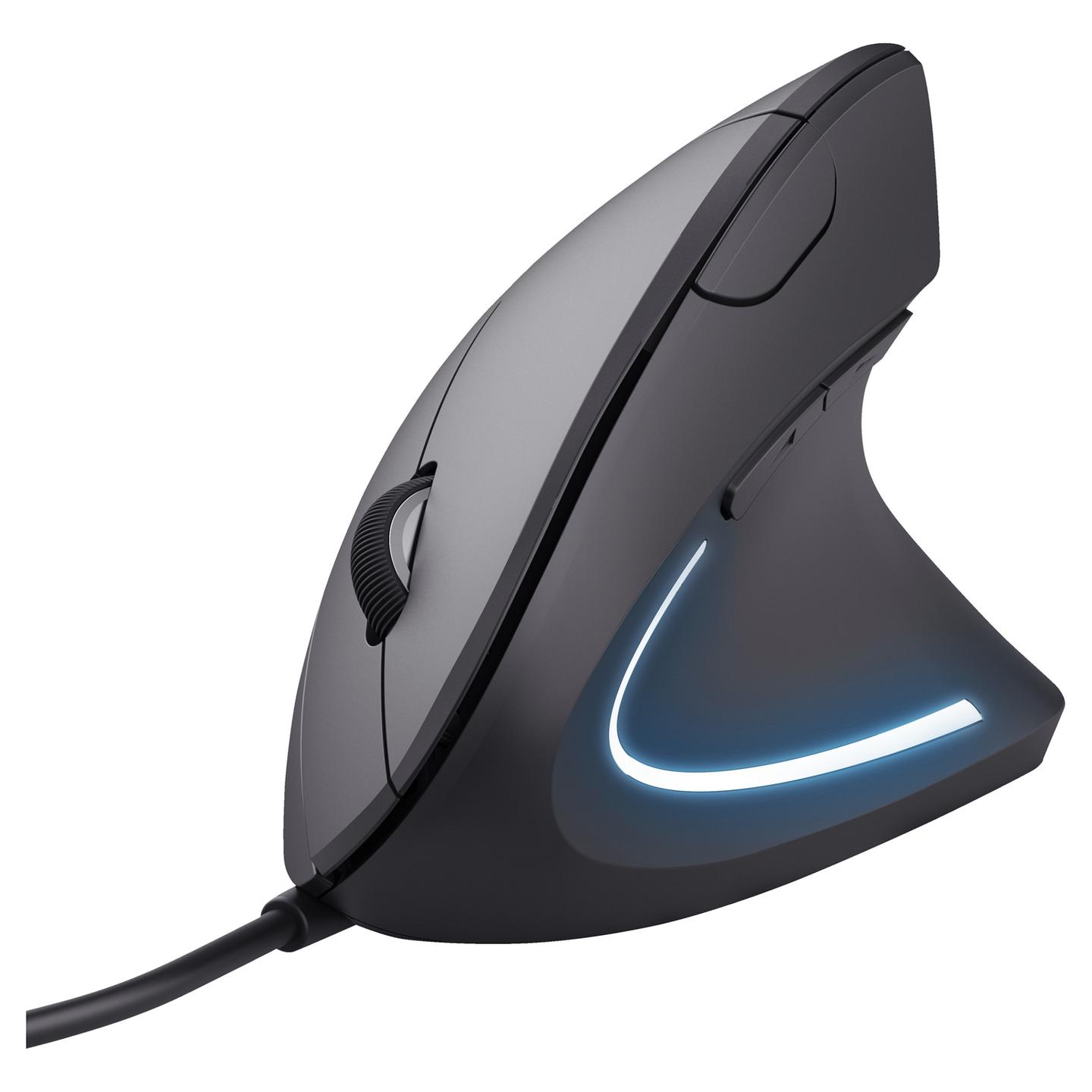 Maus me kabllo Trust Verto 22885, Ergonomik Vertikal, USB, 1600 DPI, 6 Butona - Zezë