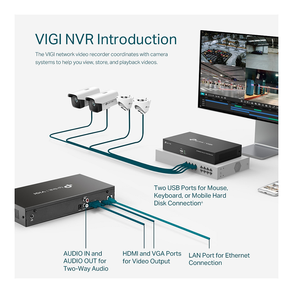 NVR TP-Link Omada IPCam VIGI NVR1008H Security 8 Channel Video - 4