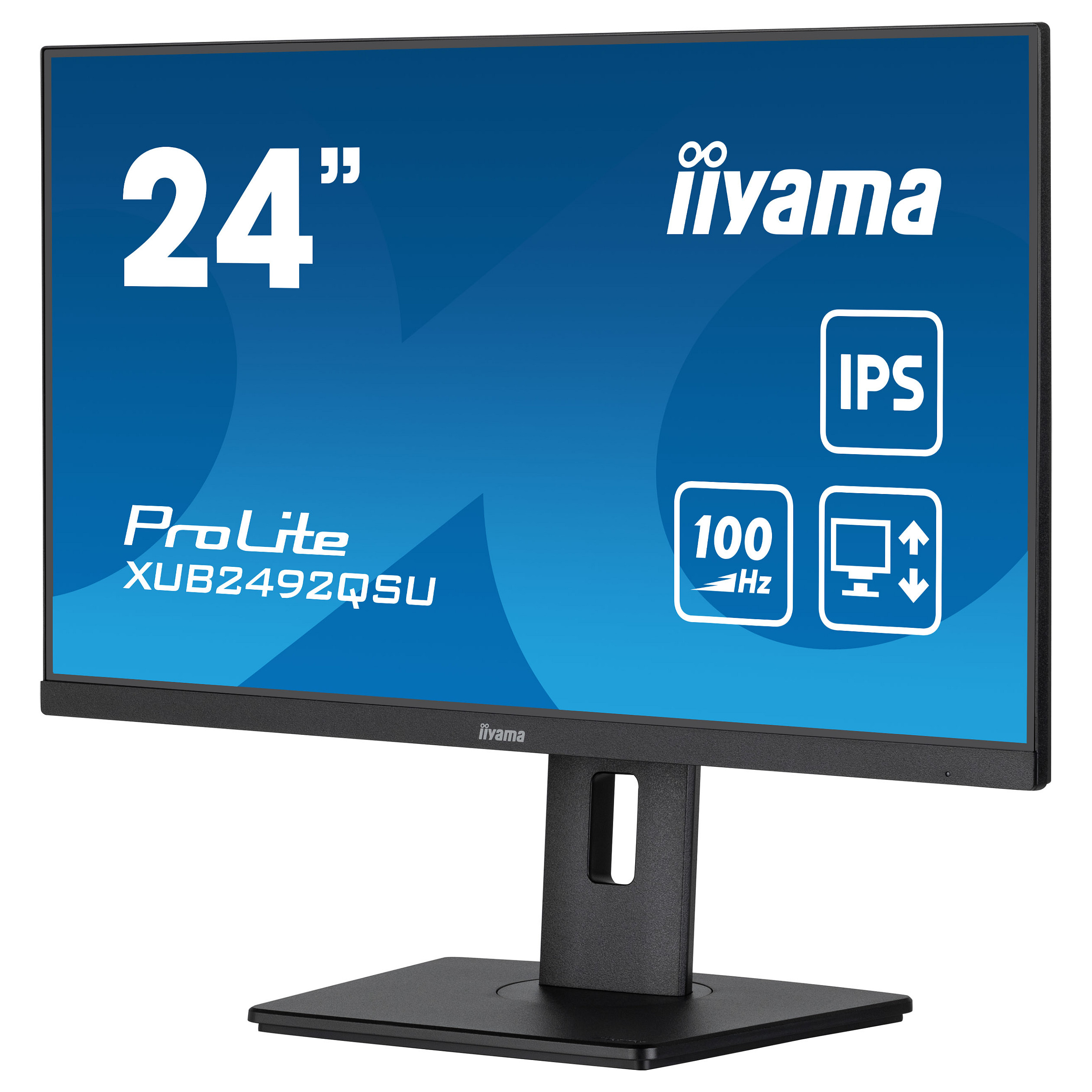 61cm/24" (2560x1440) iiyama ProLite XUB2492QSU-B1 16:9 WQHD IPS 0.5ms 100Hz HDMI DP USB Speaker Pivot Black - 4