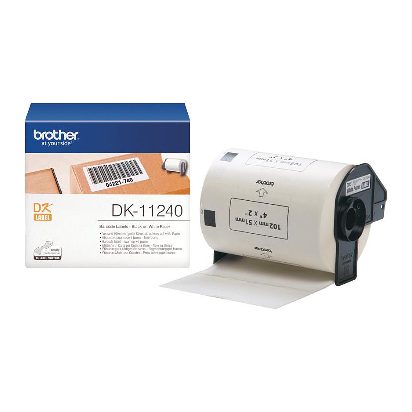 Etiketa Brother DK-11240, 102 × 51 mm, 600 etiketa për rrotull - Bardhë - 1