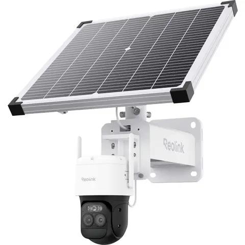 Kamerë Sigurie IP CCTV Reolink TrackMix Series G790, 4MP, 2.8 mm + 12 mm, 4G LTE, Dual Lens, PTZ, 6x Hybrid Zoom, Solar Panel Plus 30W - Bardhë