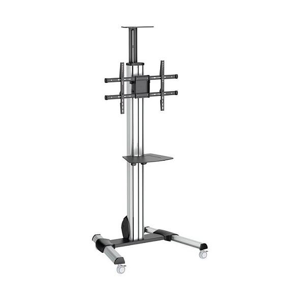Mbajtëse me Rrota për TV StarTech.com STNDMTV70 / 32"-75" / 40kg / Rregullim Lartësie 1110-1510mm / Tilt +5° deri -12° / Rrotullim ±90° - Zezë & Argjend