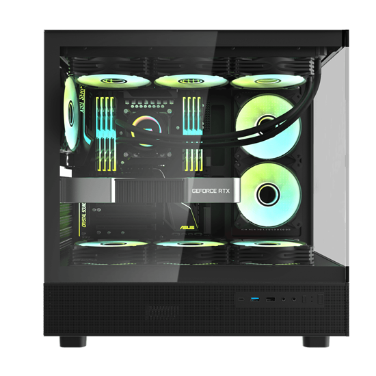 Kasë Darkflash DPX90 / Mid‑Tower / 3xARGB Fans 120mm – Zezë - 3
