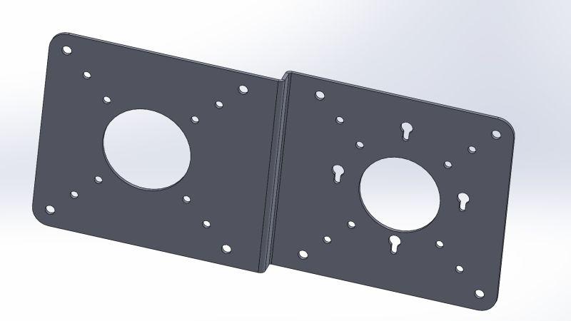Aksesorë për Mbajtëse Monitori ALLNET VESA_MINIPC_PLATE / Montim për Mini PC / VESA - Zezë - 2