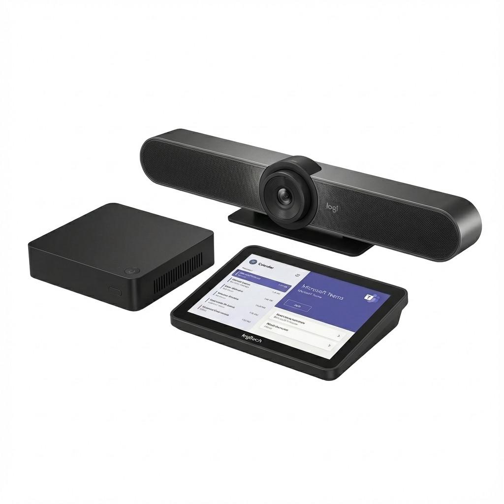 Sistem për Konferencë Logitech Small Room w/Tap + MeetUp 2, Lenovo ThinkSmart Core Gen 2, Kamerë 4K, Kontrollues Touch 10.1" - Hiri