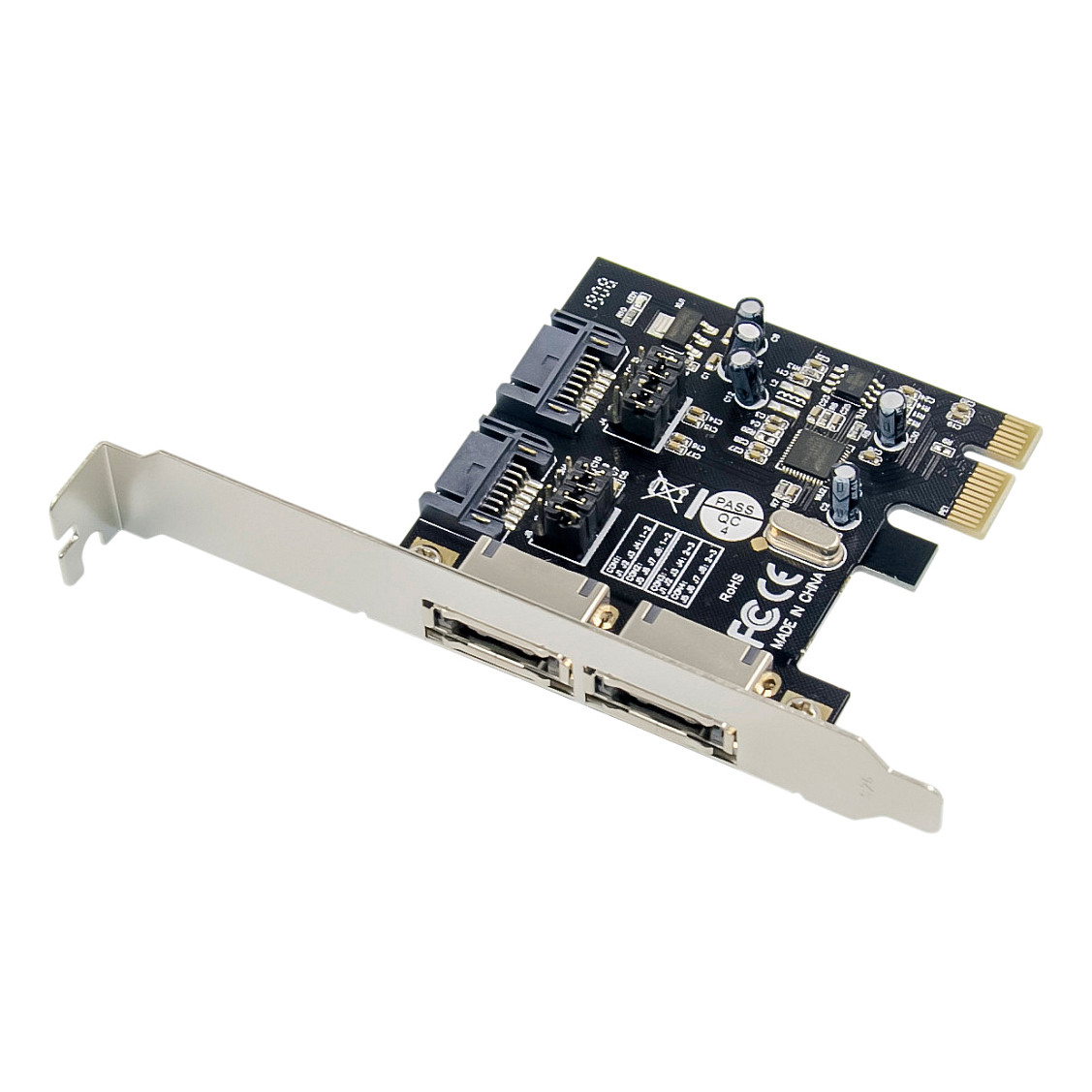 Kartelë Zgjerimi Conceptronic CSATA600EXI / PCIe te SATA & eSATA / SATA III 6 Gbit/s / ASMedia ASM1061 - Zezë