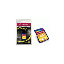 Kartë Memorie SD CARD 4GB Transcend Ultimate SDHC 10MB/s - 5