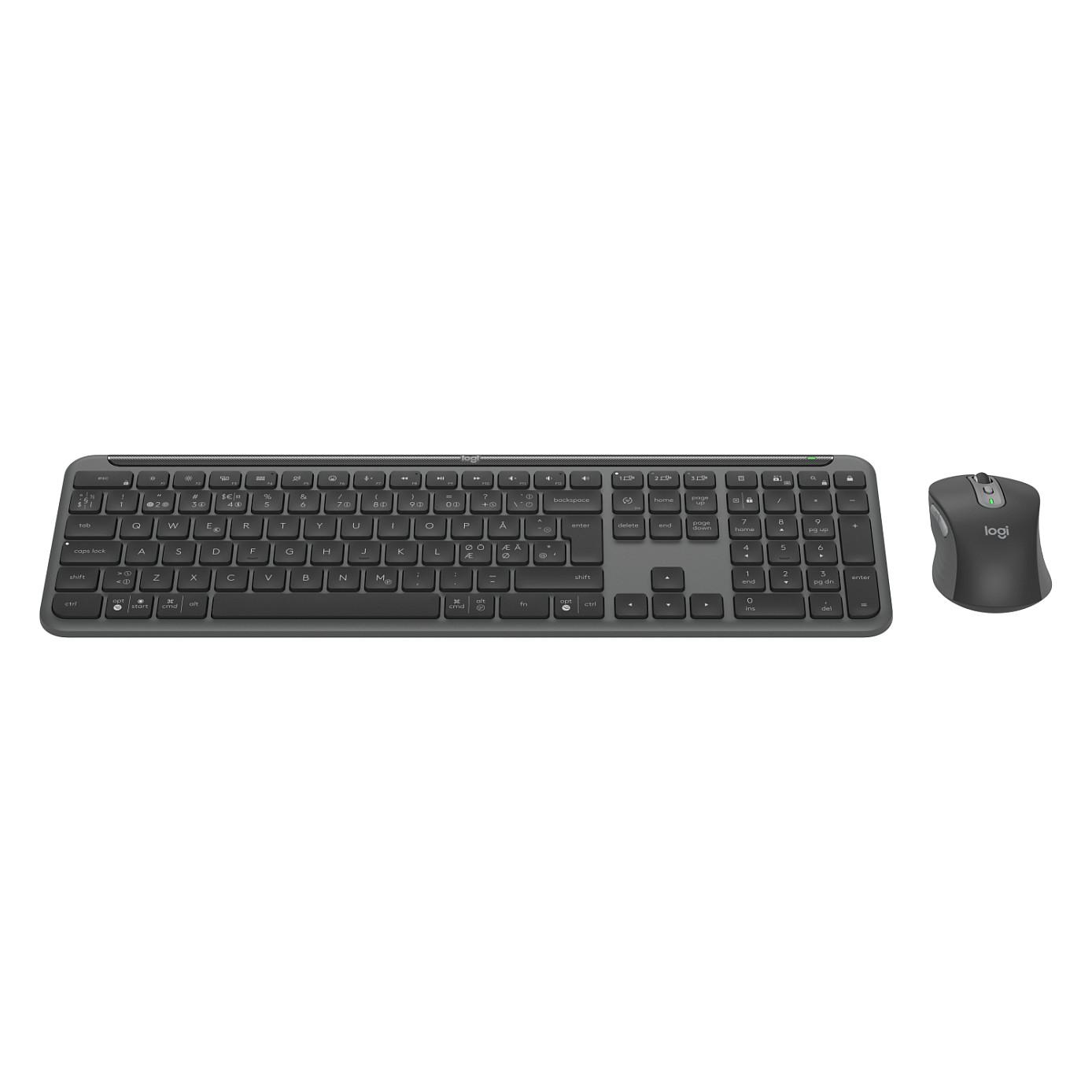 Combo (Tastierë & Maus) Logitech Signature Slim Combo MK950, Wireless, Bluetooth 5.1 LE, QWERTY – Grafit - 1
