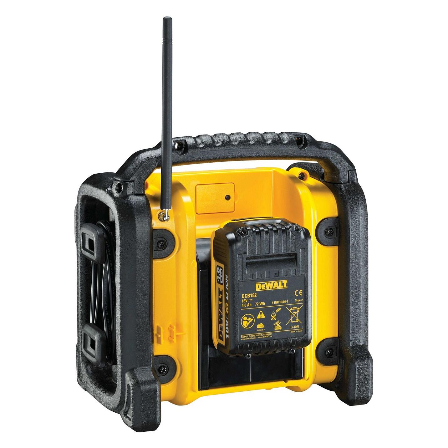 Radio DeWALT DCR020-QW, 10.8-18V, DAB+/FM, AUX, USB - Verdhë/Zezë - 8