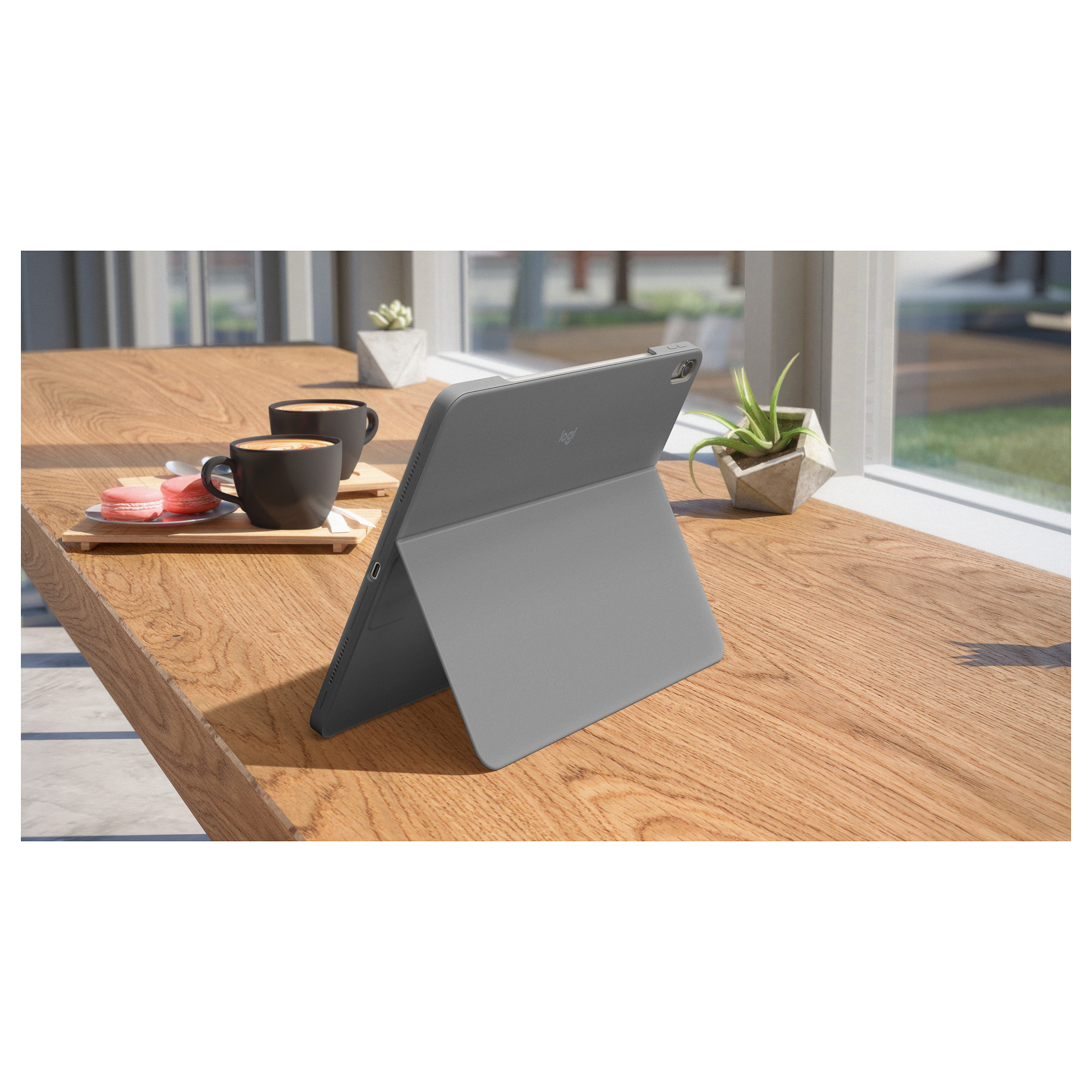 Tastierë Me kabllo Logitech Combo Touch / QWERTY / US International / Trackpad / Smart Connector - Gri - 9