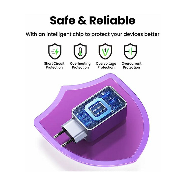 Adapter UGREEN Nexode Pro 100W GaN me Kabllo USB-C - Gri / Zezë - 4