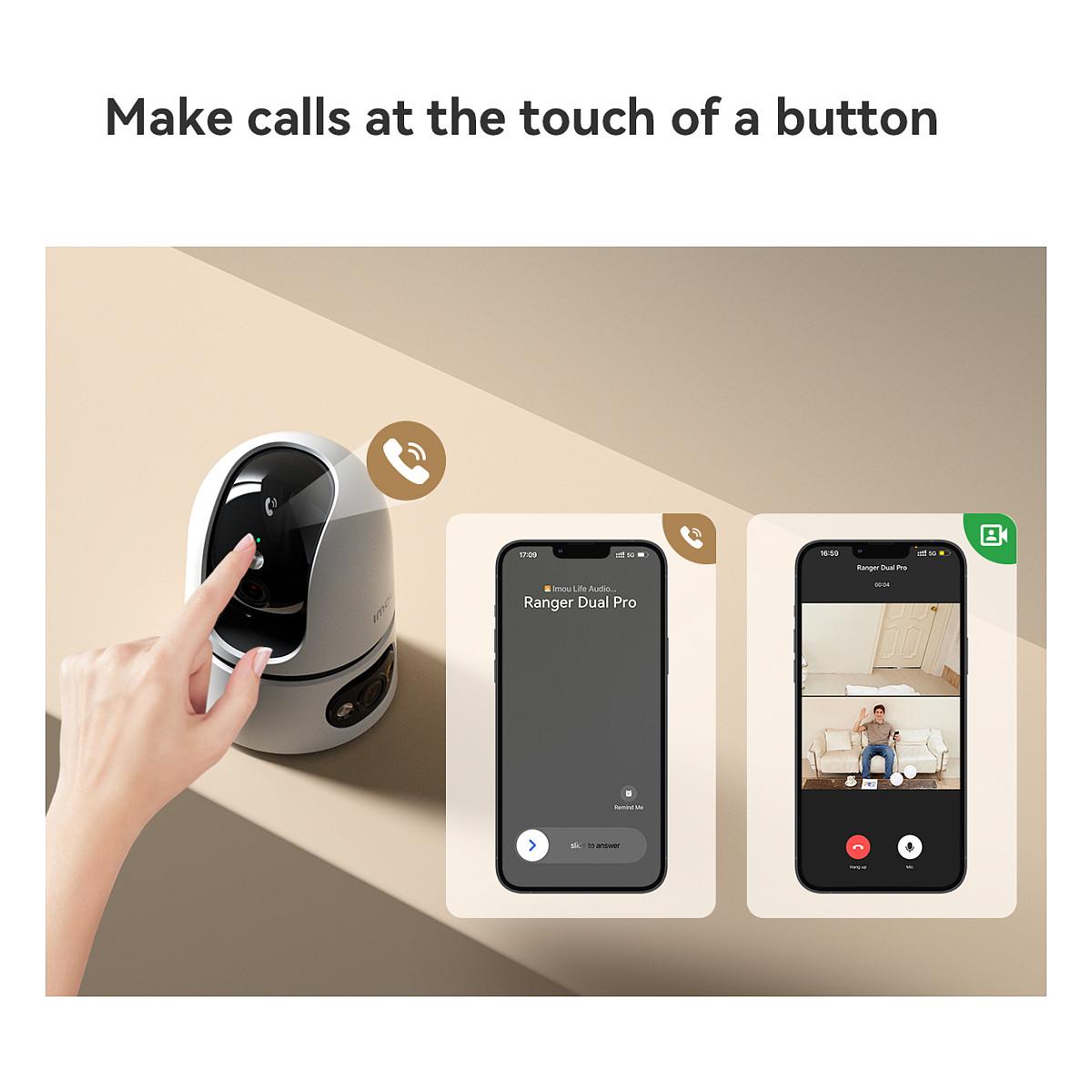 IMOU Ranger Dual Pro 6MP – Dual-Lens 3MP+3MP, PTZ 355°/90°, Wi-Fi 6, Smart Tracking, MicroSD 512GB - 22