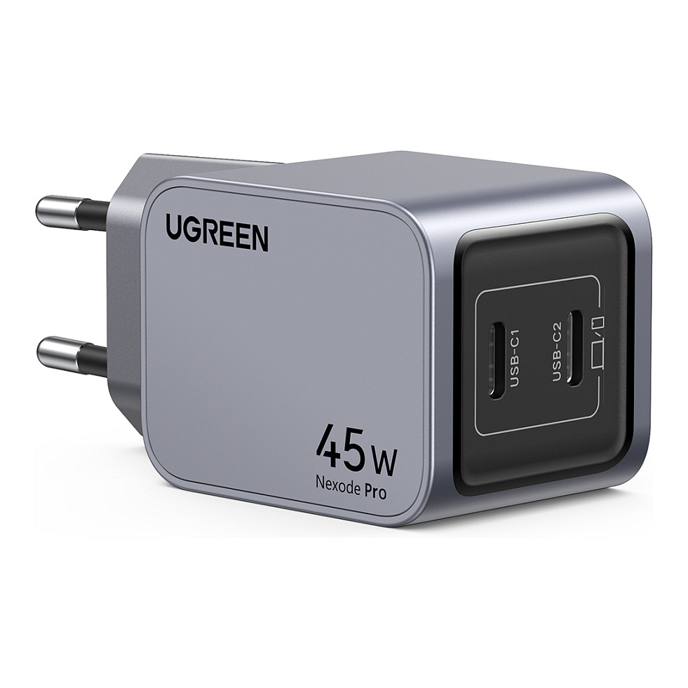 Adapter UGREEN Nexode Pro 45W me 2 Porta USB-C GaN / EU - Gri - 2