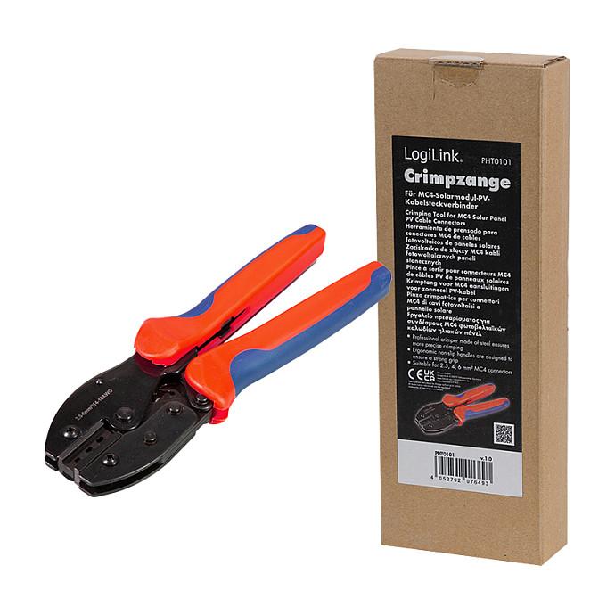 Pincë për Shtrëngim të Konektorëve PV LogiLink PHT0101, 2.5mm², 4mm², 6mm² - Kuqe/Blu - 6