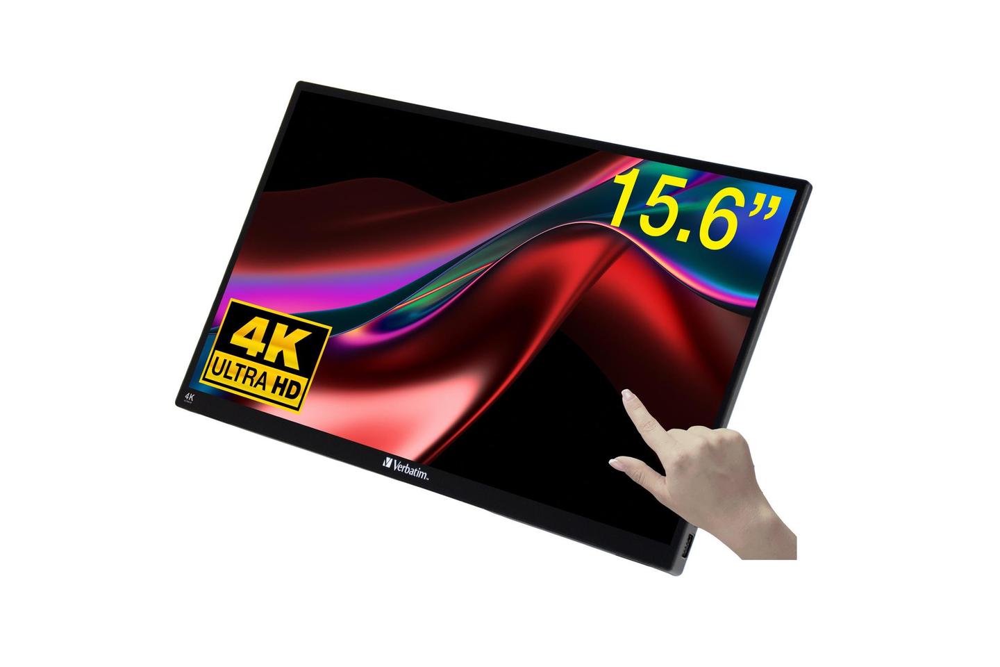 Monitor Portativ Verbatim PMT-15 / 15.6" / 4K UHD IPS / 60Hz / 5ms / Mini HDMI+USB-C - Zezë - 2