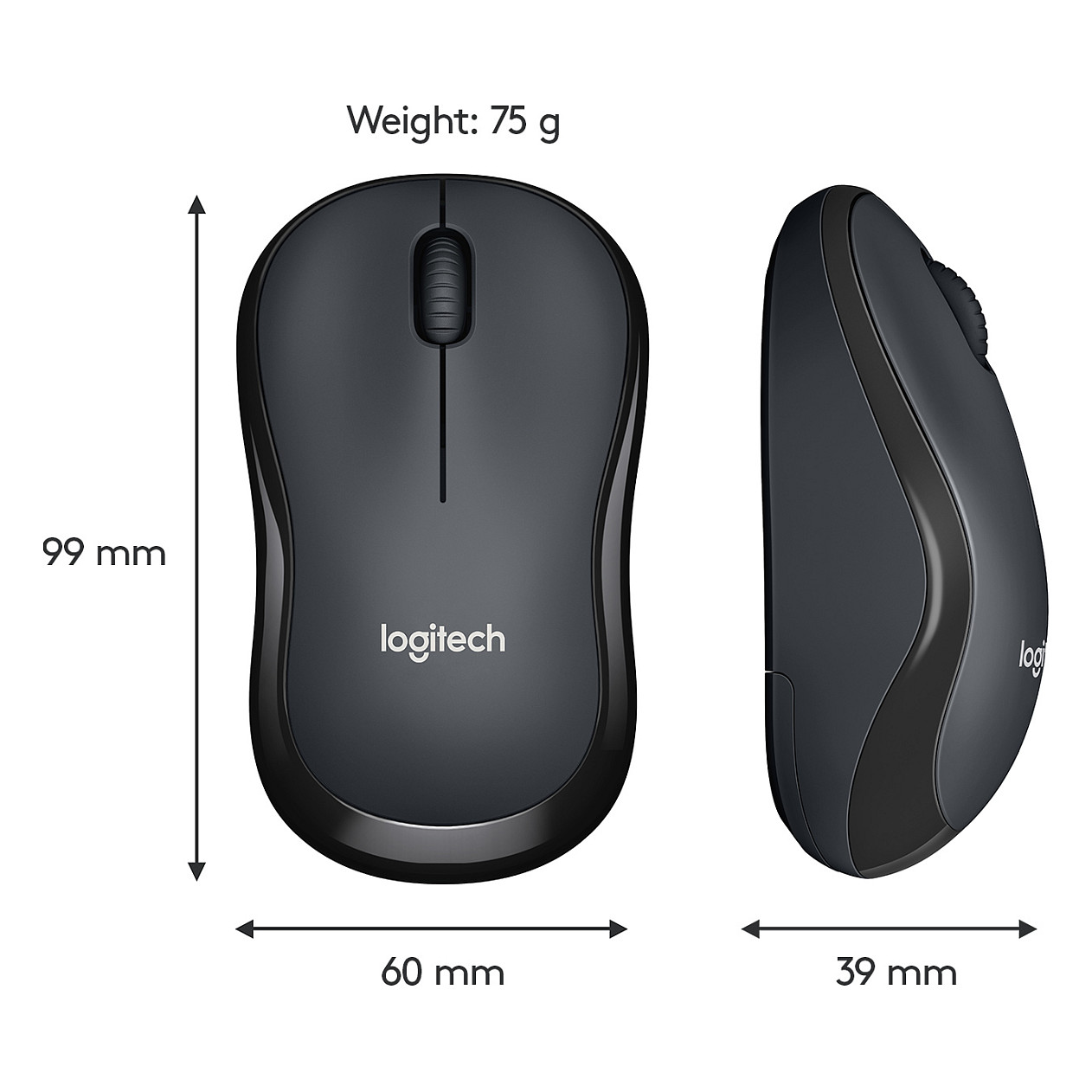 Maus pa Kabllo Logitech M220 Silent – Zezë - 10