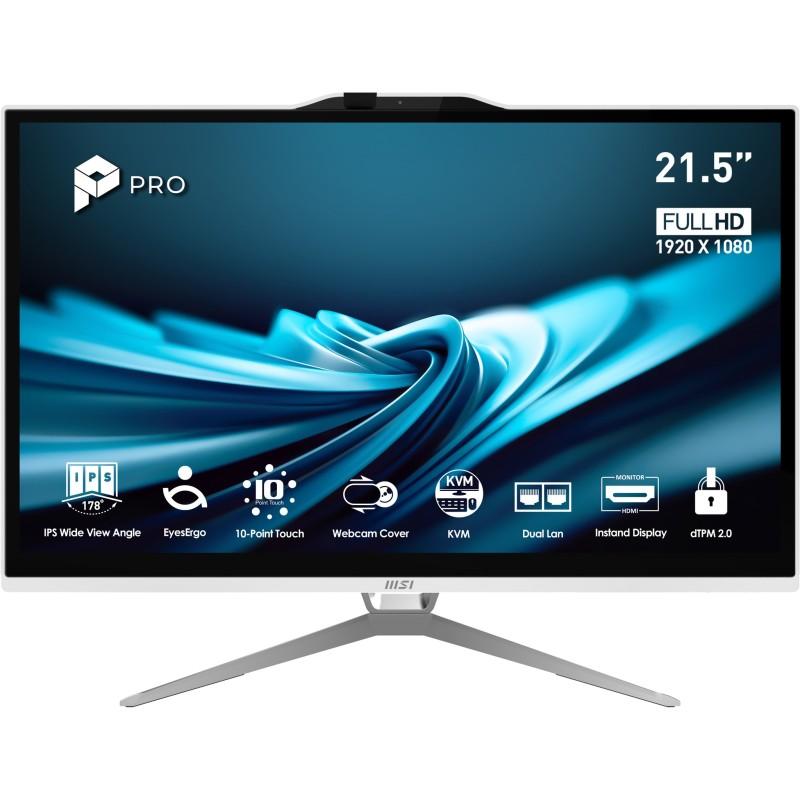 AIO MSI Pro AP222T 14MA-605EU, Core i3-14100, 8GB DDR5, 512GB, 21.5" FHD IPS Touch, Intel Graphics, Maus - Bardhë