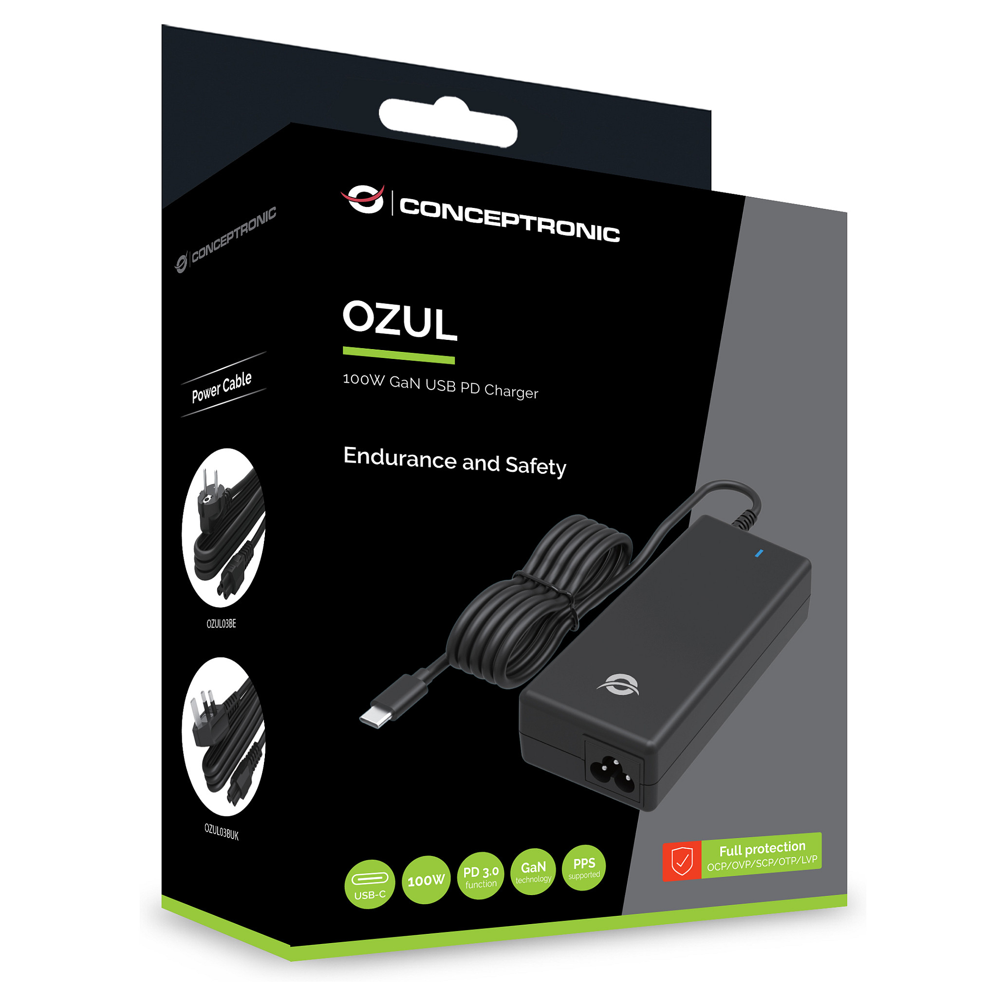 Adapter Conceptronic 1-Port GaN USB-C Charger / UK Plug / 100W / PD 3.0 / PPS – Zezë - 4