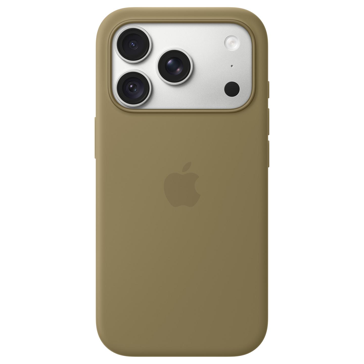 Case për Telefon Apple Silikon, MagSafe, iPhone 18 Pro - Olive - 1