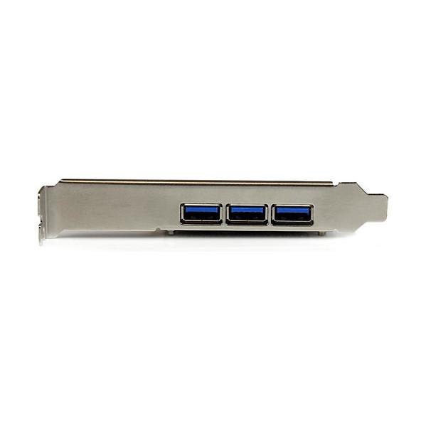 Kartë Zgjerimi StarTech.com PEXUSB3S42, PCI Express 2.0 x1, 4x USB-A 3.2 Gen 1, 5Gbps, 3x të jashtme + 1x të brendshme, UASP, VIA/VLI VL805, Low Profile + Full Height - 3