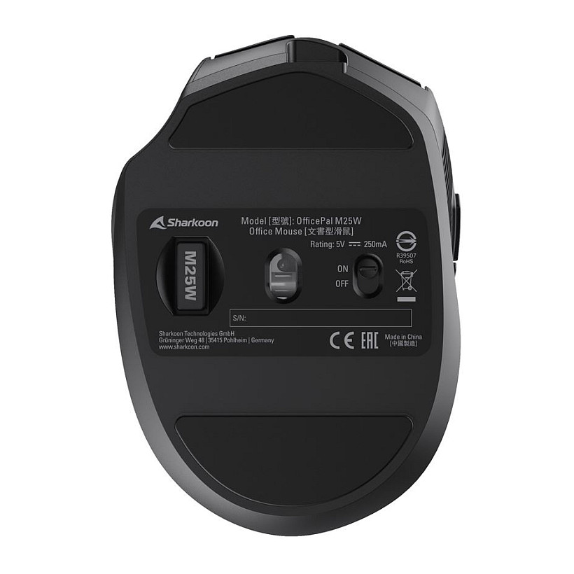 Maus Gaming Sharkoon OfficePal M25W – Zezë - 2