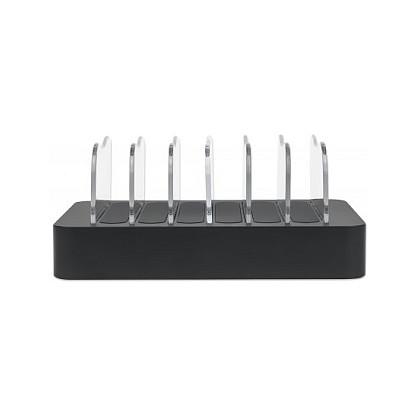 Stacion Karikimi USB Manhattan 102254 / 6x USB-A / 5V 2.4A / 50W / Smart IC / Tregues LED - Zezë - 4