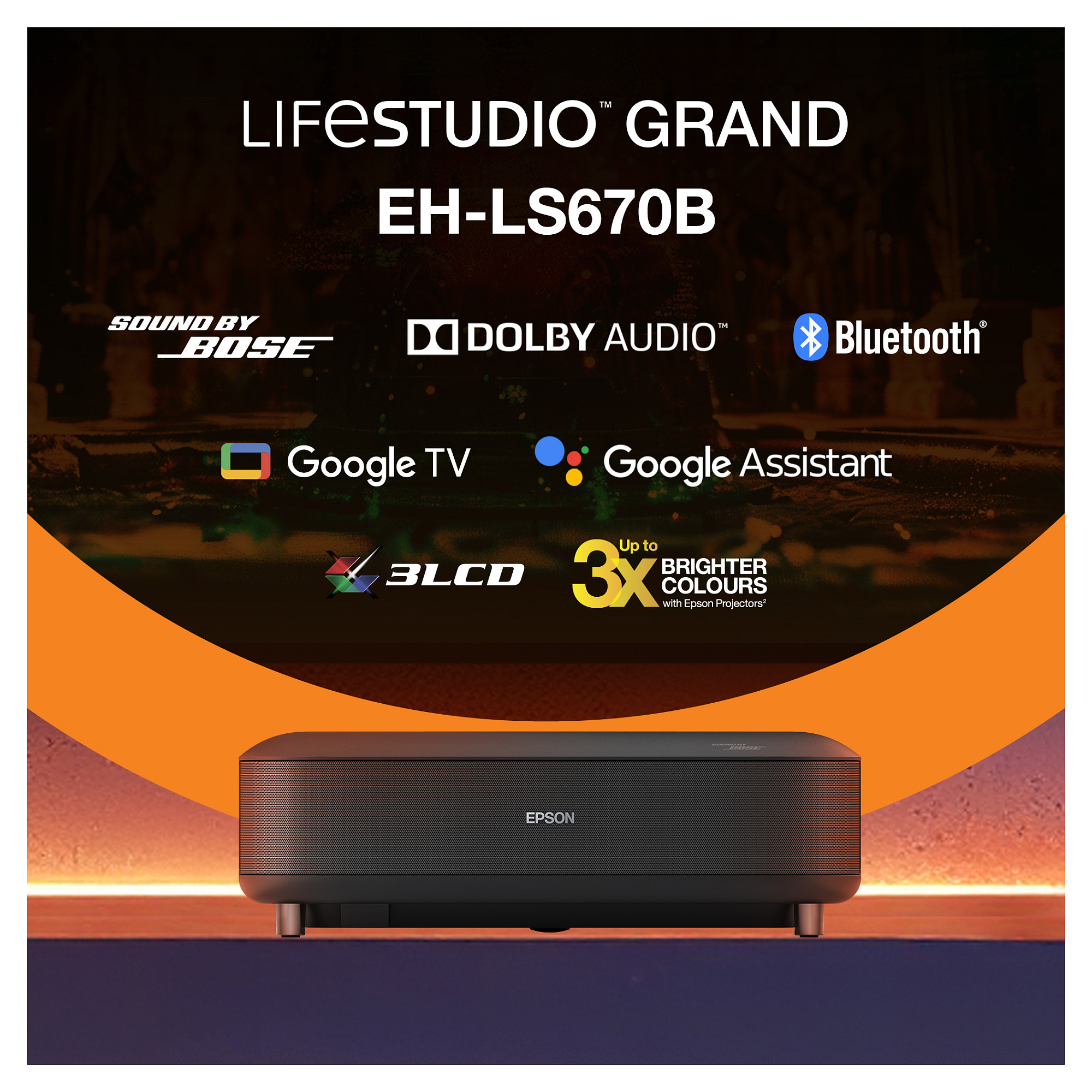 Projektor Epson Lifestudio Grand EH-LS670B / Laser / 3600 Lumens / 4K UHD / WIFI / HDMI - Zezë - 20