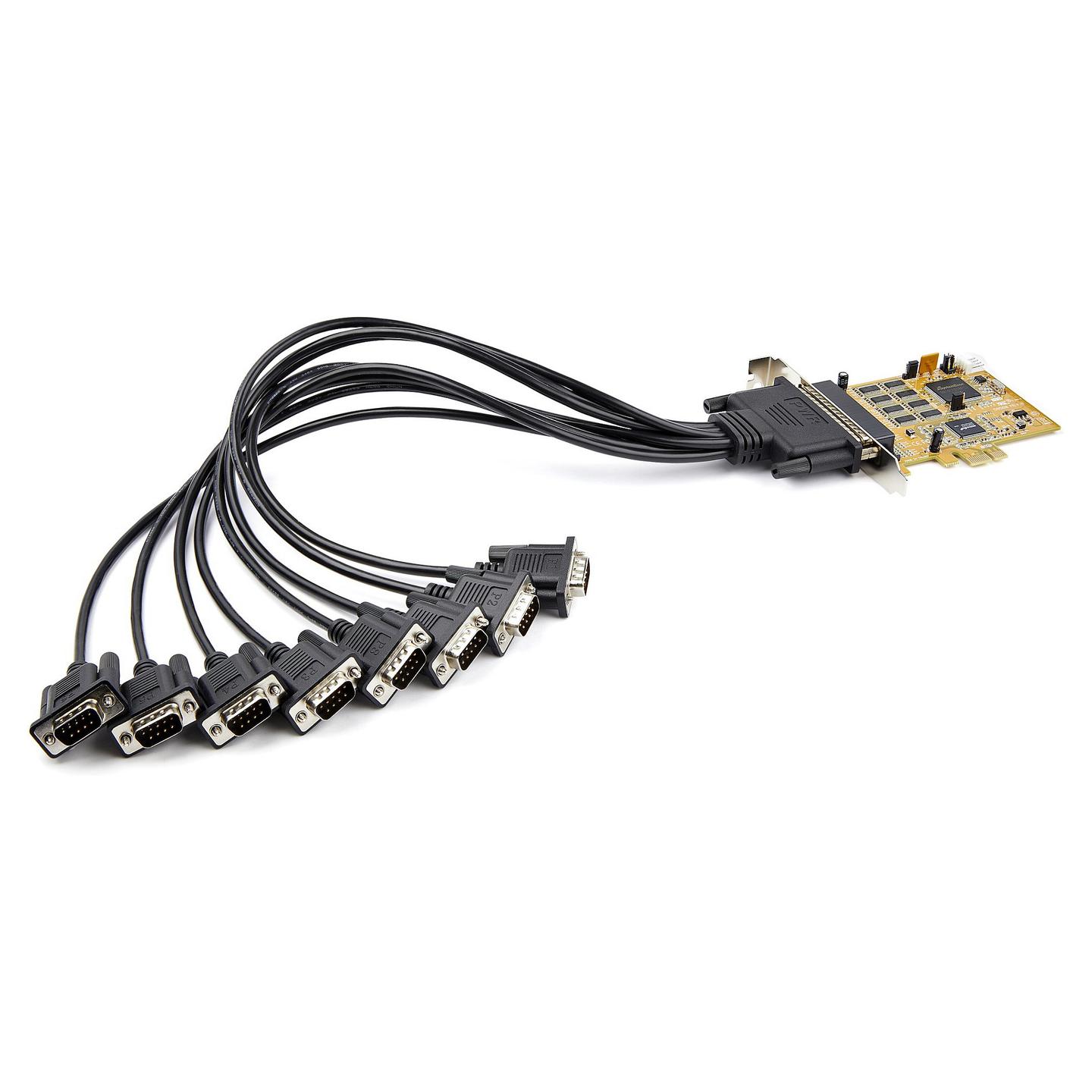 Kartë Zgjerimi StarTech.com PEX8S1050, 8x DB9 RS-232, PCIe x1, 921.6Kbps - Verdhë - 5