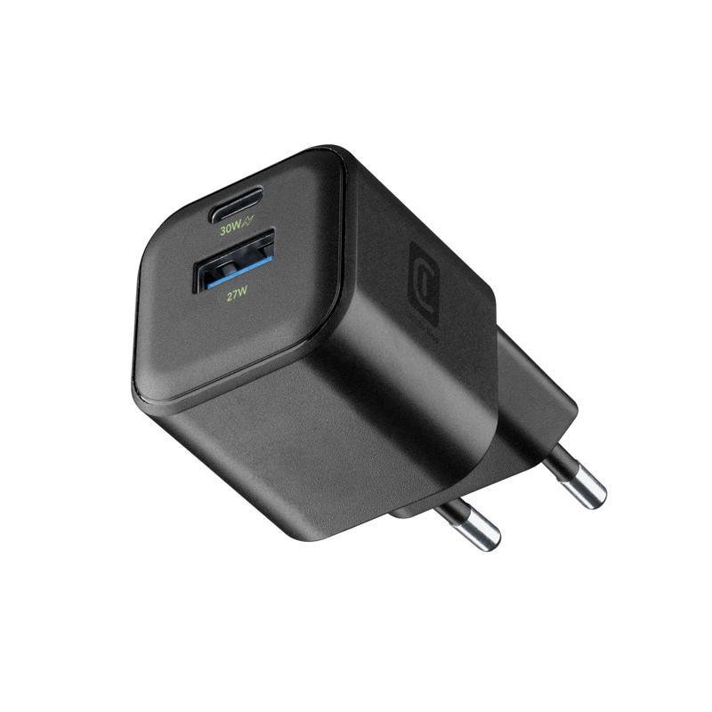 Karikues GaN Cellularline / 30W / USB-C PD + USB-A / 2 Porta - Zezë