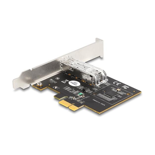 Karta të Rrjetit Delock 88318 / PCIe 2.1 x1 / 1x Gigabit LAN SFP / 1000Mbps / Intel i210 / Low Profile - 1
