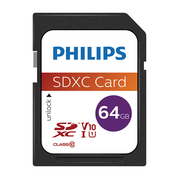 Kartë Memorie SD CARD Philips XC Card 64GB Class 10 UHS-I U1 - 1