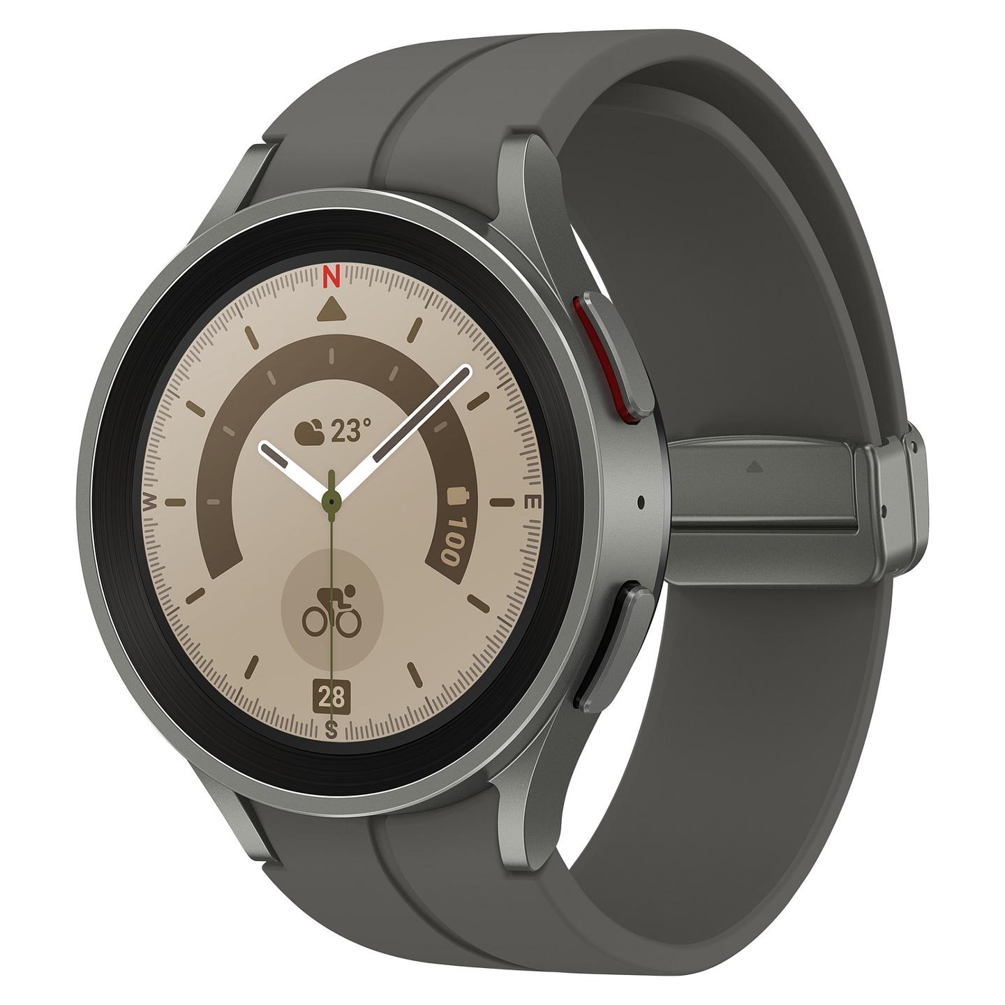 Orë e Mençur Samsung Galaxy Watch5 Pro, 45 mm, Super AMOLED, LTE, GPS, 16 GB - Gri e errët