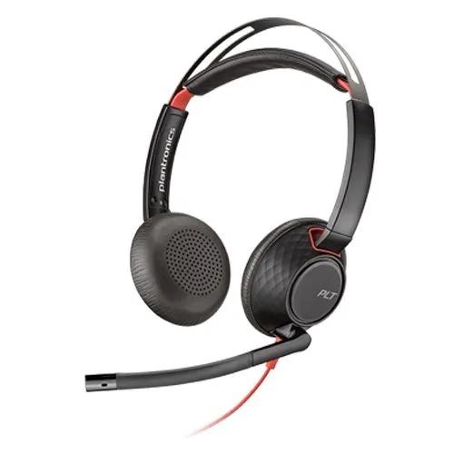 Kufje me kabllo HP Poly Blackwire 5220 / On-Ear / 165g – Zezë/Kuqe