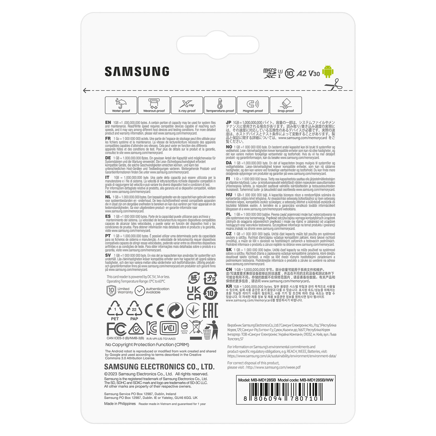 Kartë Memorie Samsung MB-MD128S / 128GB / MicroSDXC / UHS-I / Class 10 / V30 - 4