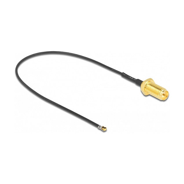 DELOCK RP-SMA Female to MHF4L LK Male 1.37 RF Cable 20cm – WiFi LTE Internal Antenna Adapter - 1