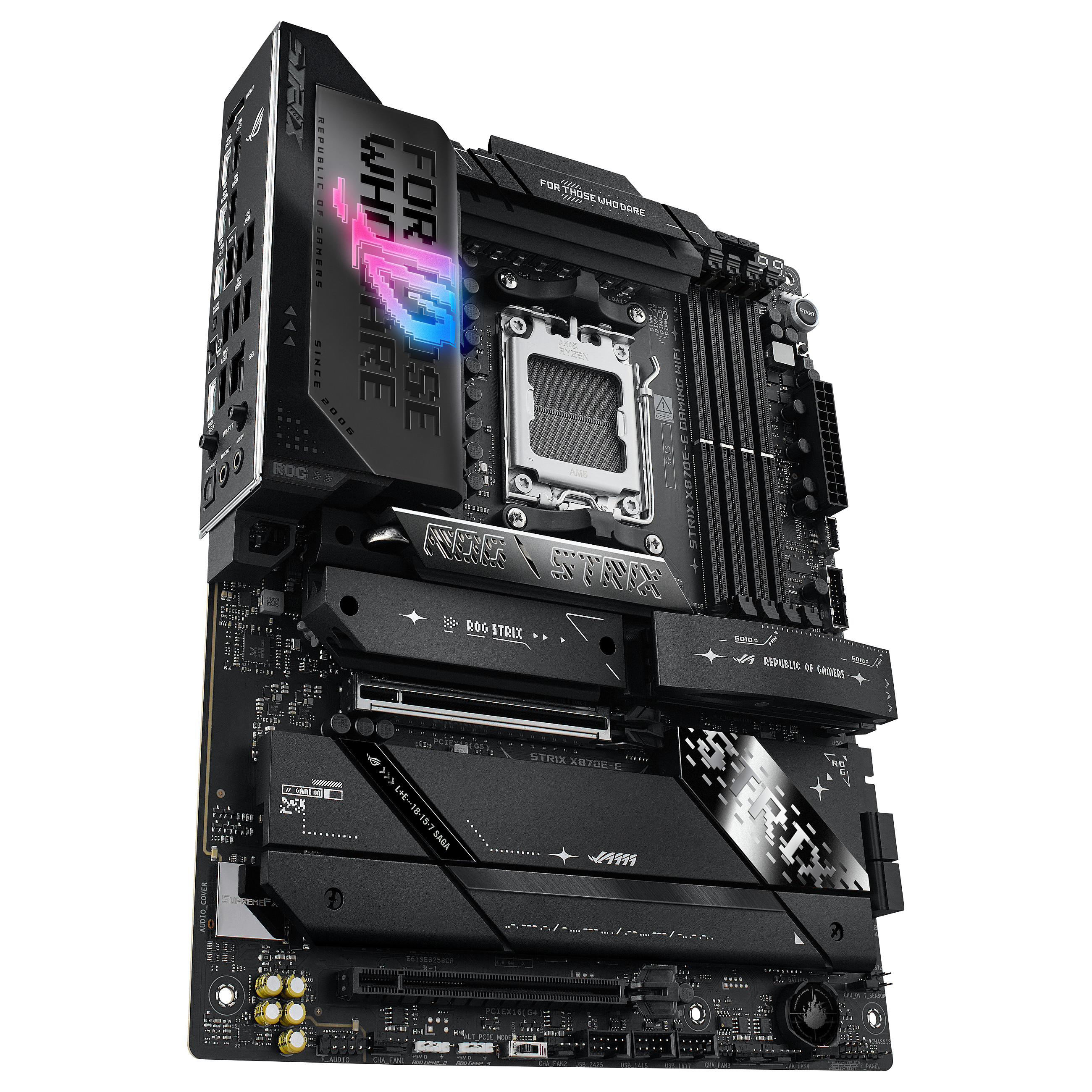 Pllakë Amë ASUS ROG STRIX X870E-E GAMING WIFI / AMD AM5 / X870E / DDR5 / ATX / Wi-Fi 7 / 5GbE LAN - 4