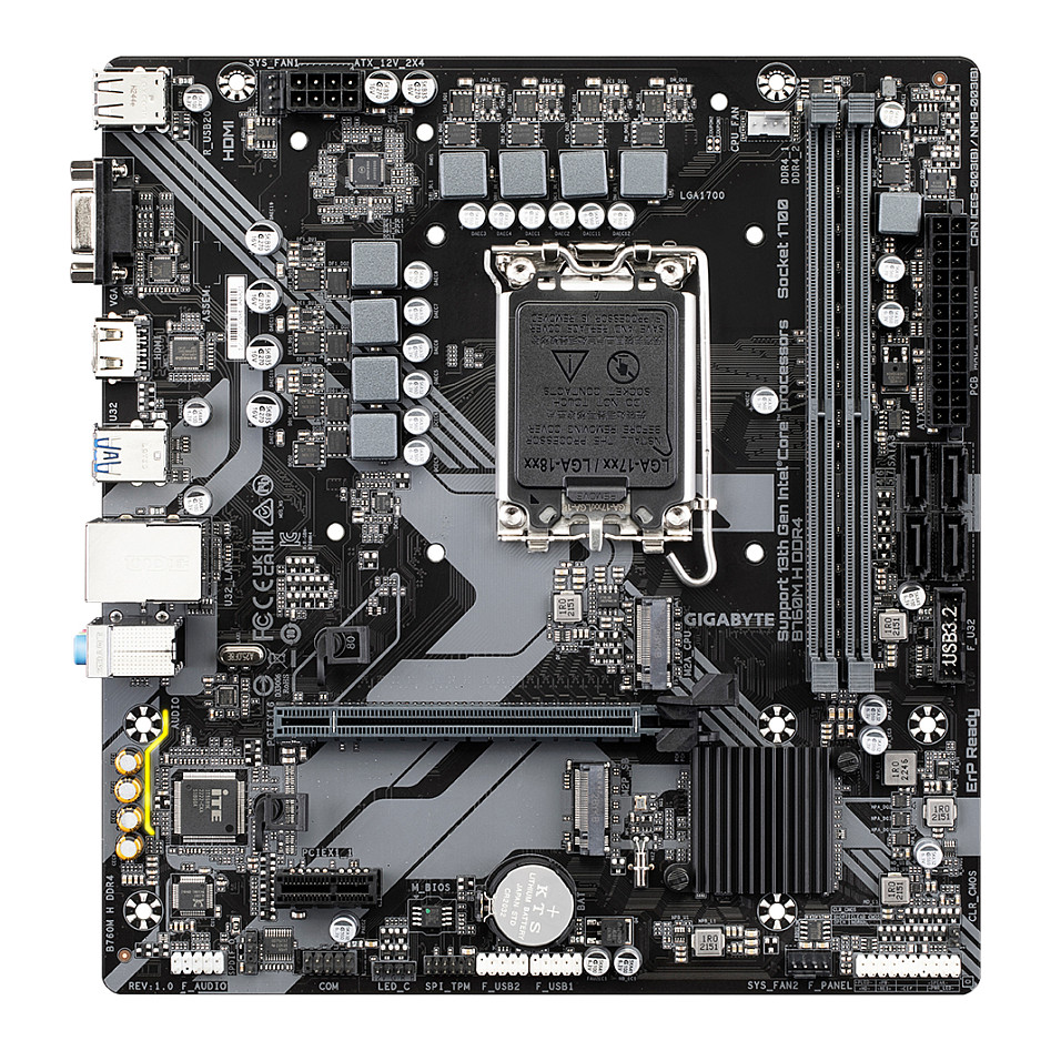 Pllakë Amë GA-B760M H DDR4 - 2
