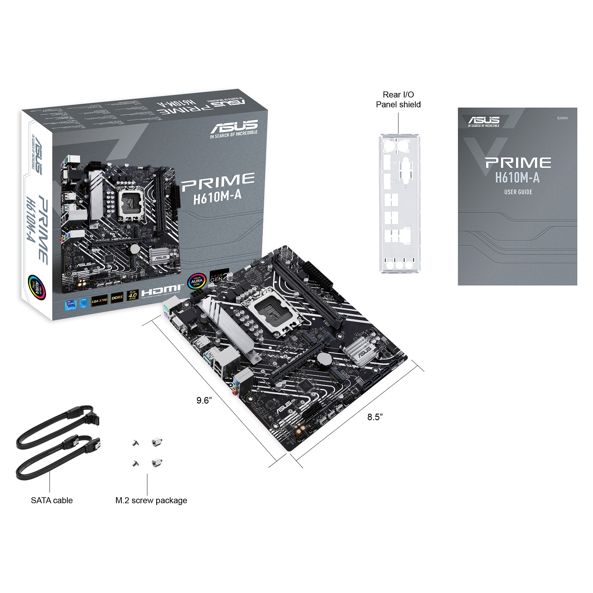Pllakë Amë ASUS Intel PRIME H610M-A-CSM DDR5 mATX - 5