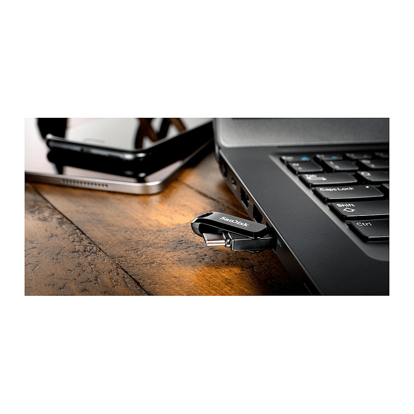 USB Flash Drive STICK 256GB USB 3.1 SanDisk Ultra Dual Drive Go Type-C - e zezë - 9
