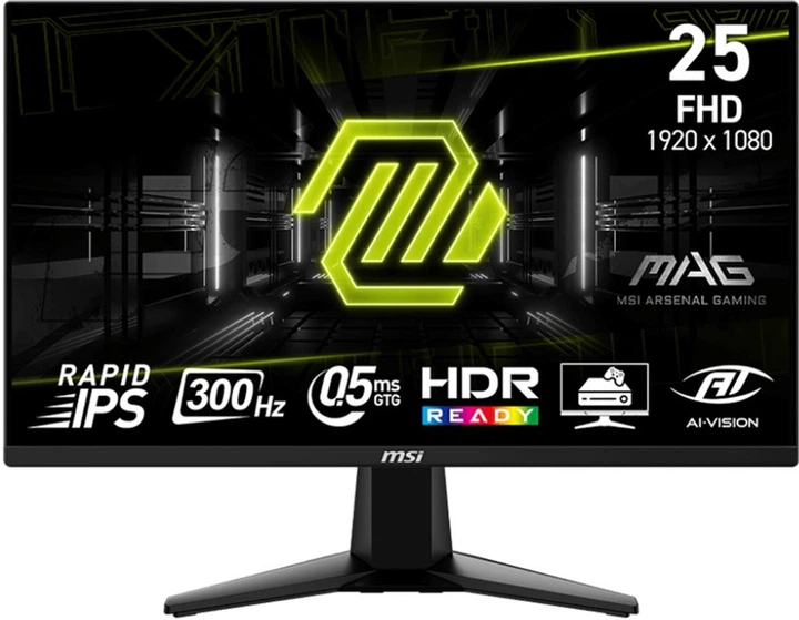 Monitor MSI MAG 255XF / 24.5"/ Full HD IPS / 300Hz / 0.5ms / HDMI+DP - Zezë