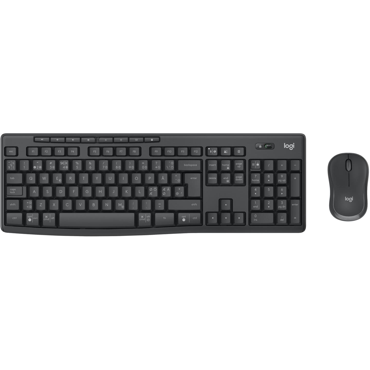 Combo Logitech MK370 Combo for Business / Logi Bolt + Bluetooth LE / Tastierë Full-Size / 112 Çelësa / Maus 1000 DPI / 2 Butona - Zezë