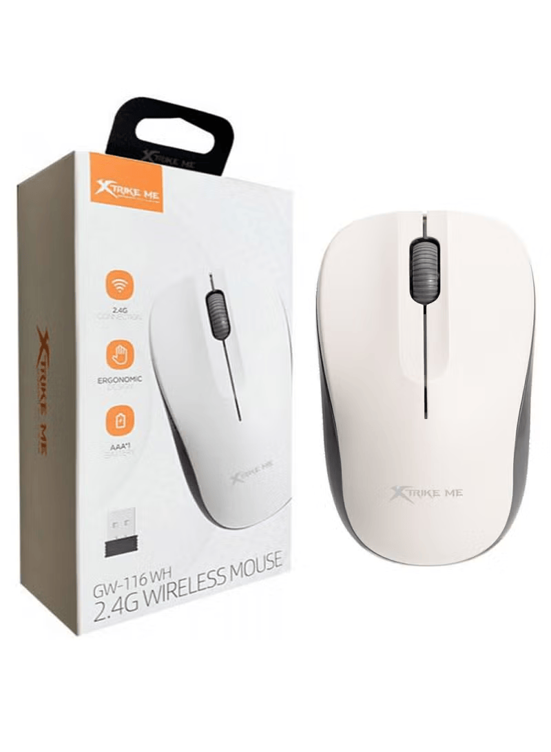 Maus pa Kabllo XTRIKE ME GW-116 WH / 2.4GHz / 1000 DPI / 3 Butona – Bardhë - 3