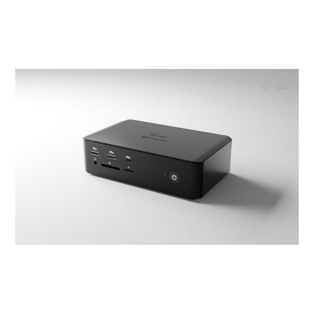 Docking Station i-tec TB5QUATTRODOCKPD, Thunderbolt 5, Power Delivery 140W, 5x USB, 2.5GbE LAN, SD/TF, Audio 3.5mm, deri në 4 monitorë - Zezë - 2