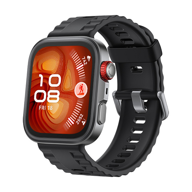 Orë e mençur Huawei Watch Fit 4 Pro / Black Fluoroelastomer Strap - Zezë - 3
