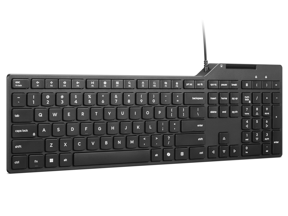 Tastierë Me kabllo Lenovo USB-A Wired Smartcard Keyboard 5000 / 4Y41U13323 / Full-Size / Smart Card Reader / USB-A / QWERTZ German - Zezë